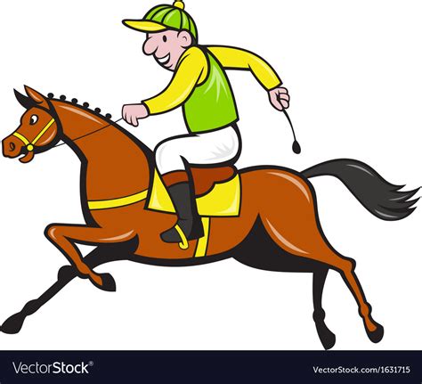 Horse Jockey Cartoon vectors .